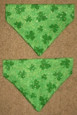 St Patrick Shamrocks Gold Sparkle Dog Bandana - 5 sizes XS-XL