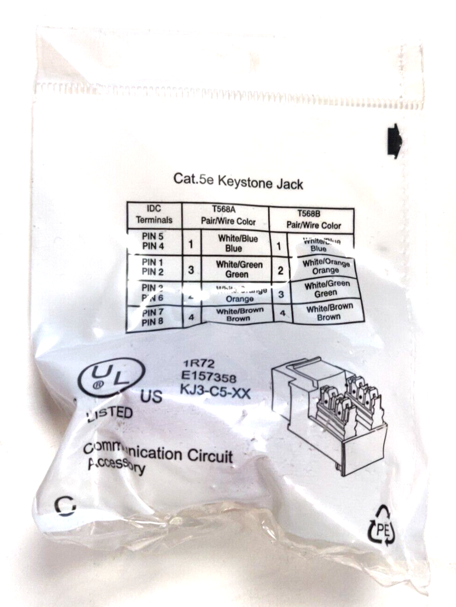 Keystone Jack Red Cat.5e LOT OF 30 PCS NEW | eBay