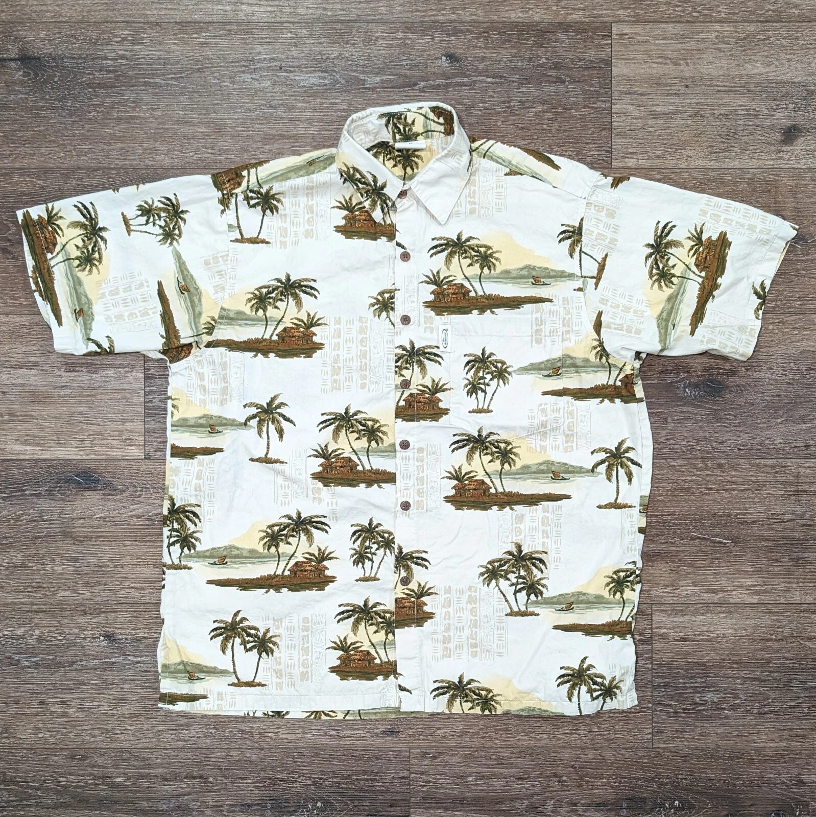 Vintage Go Barefoot island Hawaiian shirt - SIZE M
