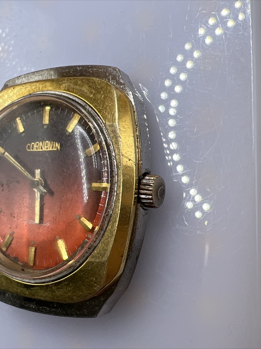 Vintage Cornavin Automatic Gold Tone 17 Jewels Men's Stainless
