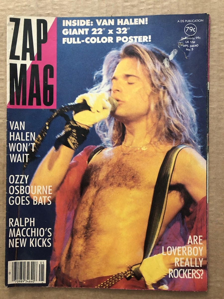 ミネルヴァページ ZAP MAG Magazine #5 VAN HALEN David Lee Roth Centerfold Full Color