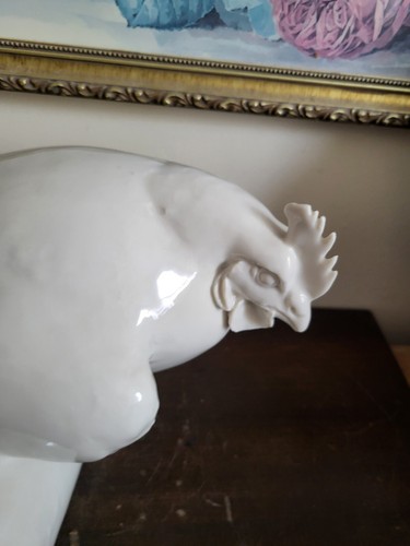 Lorenz Hutschenreuther Germany Porcelain Figurine Art Deco Sitting White Chiken - Picture 2 of 10