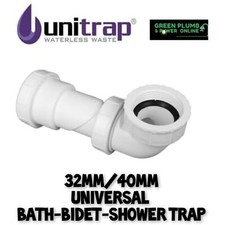 Universal Basin Bath Shower Sink Waste Trap 32mm/40mm Horizontal/Vertical Instal