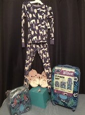 Disney Stitch Kid Tropical Leaves Backpack Luggage 21 Lot