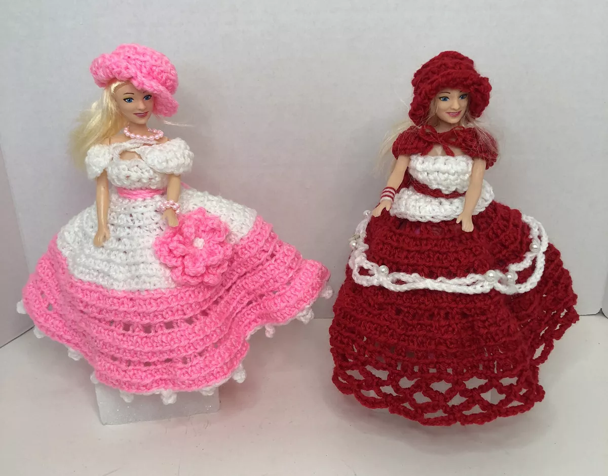 Vestido  Barbie crochet gown, Crochet barbie clothes, Crochet doll pattern