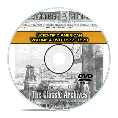 Scientific American, 384 Back Issues, 1872-1879, Vol 4, Science, DVD