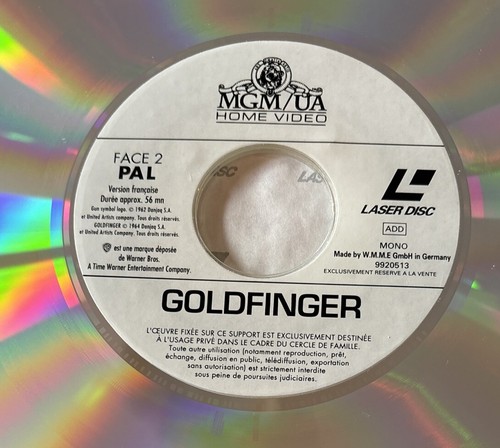 JAMES BOND 007 GOLDFINGER 1993 PAL VF VERSION FRANÇAISE TRÈS BON ÉTAT LASERDISC - Photo 3/8