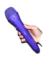 Dark Purple Prop Microphone - Costume Concert Singer Photo Accessory Play Toy