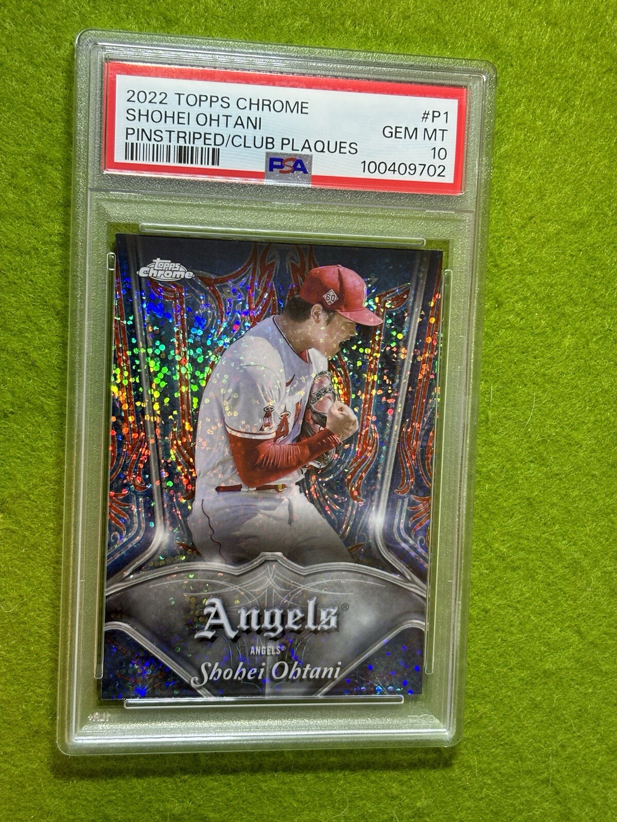 Shohei Ohtani PSA 10 WHITE SPARKLE PRIZM REFRACTOR GRADED CARD 2022 Topps Chrome view 7