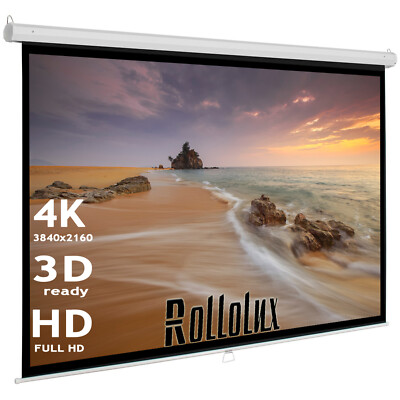 RolloLux Base Heimkino Beamer Rolloleinwand 244 x 183 (238x178)cm 4:3 HDTV 117''