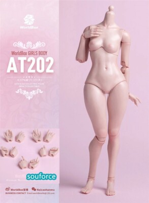 Worldbox 1:6 AT202 Pale Skin Flexible Action Figure Female Doll Body w/Hand Foot
