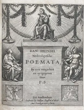 Poésie NEDERDUYTSCHE POEMATA de DANIELIS HEINSIUS. 1616 (Rare) Belle Antique