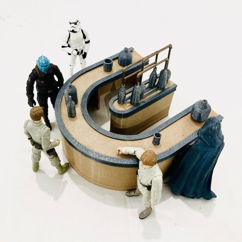 Custom Cantina Bar (Small) for 3.75 inch (1:18) Scale Action Figure