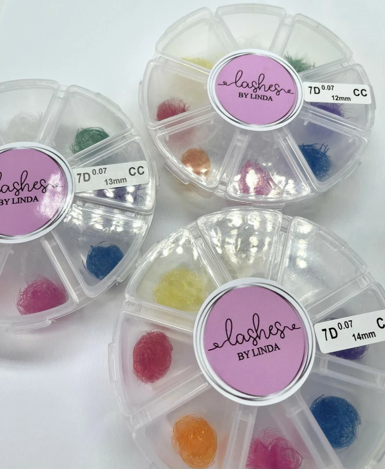 Premade Promade fans 7D 0.07 mixed colours 1000 fans Pointy Stems - Image 3 of 4