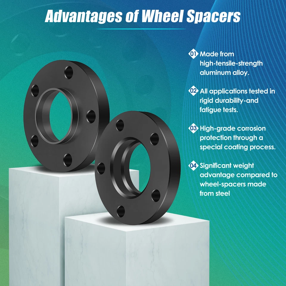 Espaçadores de roda centrífugos 4 peças 20 mm 5x120 para BMW 5-Series 525i 528i 530i 540i M5 - Imagem 4 de 4