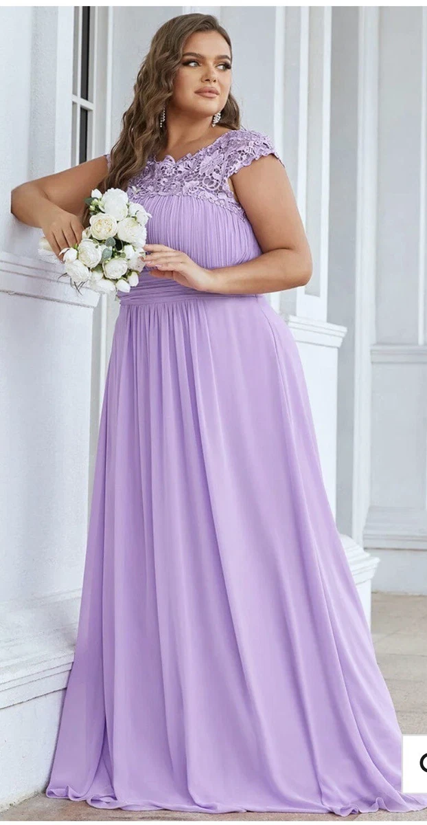 Purple dress size 22 sales