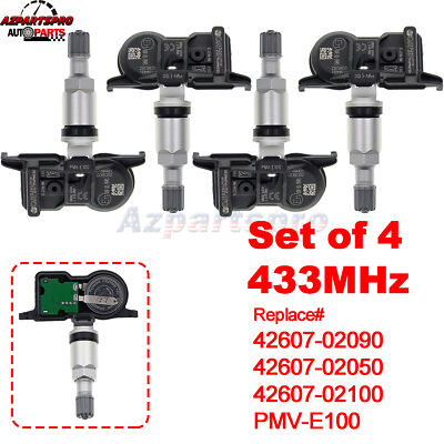 4x TPMS Tire Pressure Sensor 4260702090 4260702050 4260702100 For Toyota PMVE100