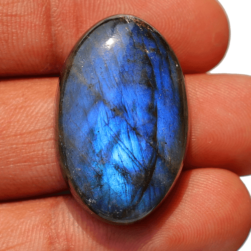 4 pz Cristalli Ovali Naturali Labradorite Fuoco Blu da Collezione Reiki Minerale Gioiello - Foto 7 di 12