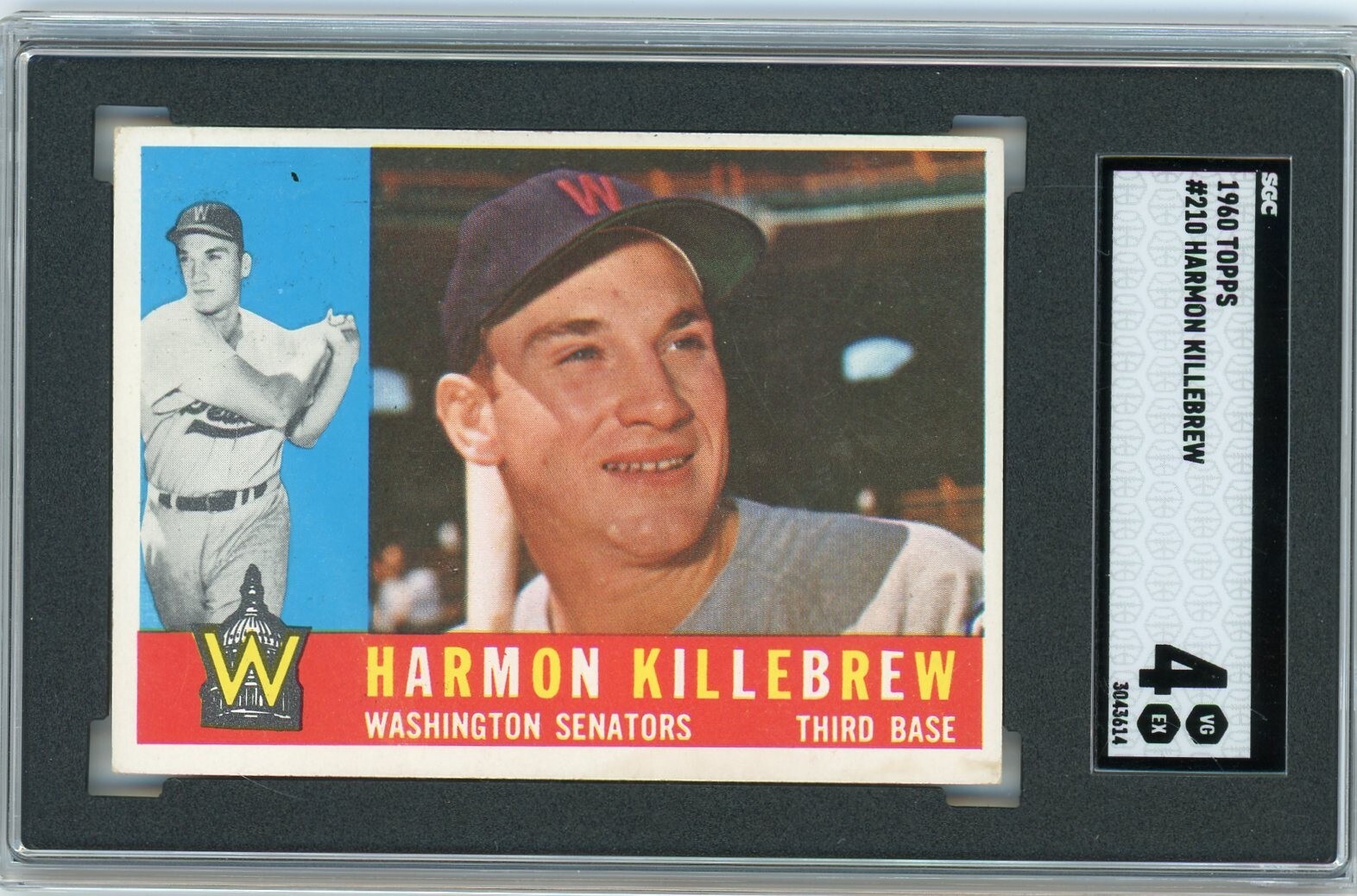 1960 Topps #210 Harmon Killebrew SGC 4 HOF Washington Senators