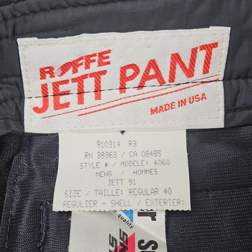 Vintage Roffe Jett Mens Ski Pants Snowboarding Gorpcore Nylon Stretch Black 40 - Picture 3 of 15