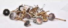 Vintage 30 multiple pieces cufflinks stud Sets MOP Black Onyx white yellow Metal