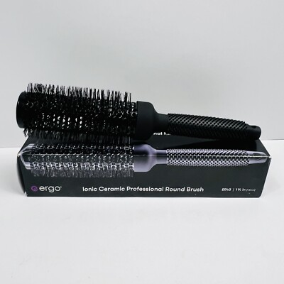 NIB ERGO ER43 Ionic Ceramic Professional Round Brush ''The Best Brush'' 1.75 