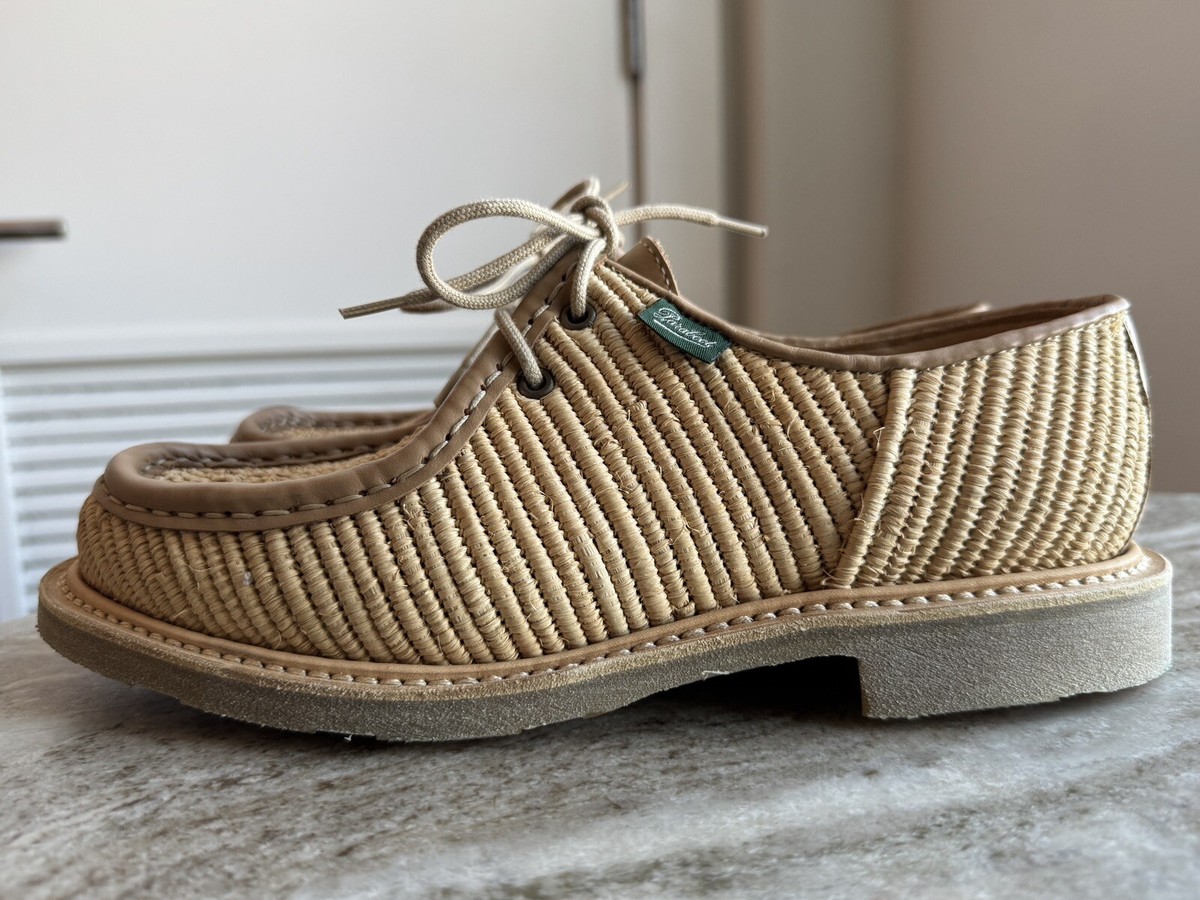 PARABOOT/ MICHAEL H RAPHIA/Michael Raffia Chasse Shoes Beige 6