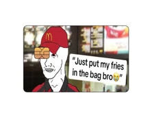 "Fries In Bag" Funny Credit / Debit Card Skin Cover Decal Sticker *SMALL CHIP