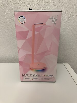 Razer V2 Chroma Mercury Headset Base Station - Pink-Good Used Condition