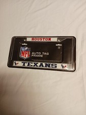 HOUSTON TEXANS NFL Officially Licensed Chrome Auto License Plate Frame