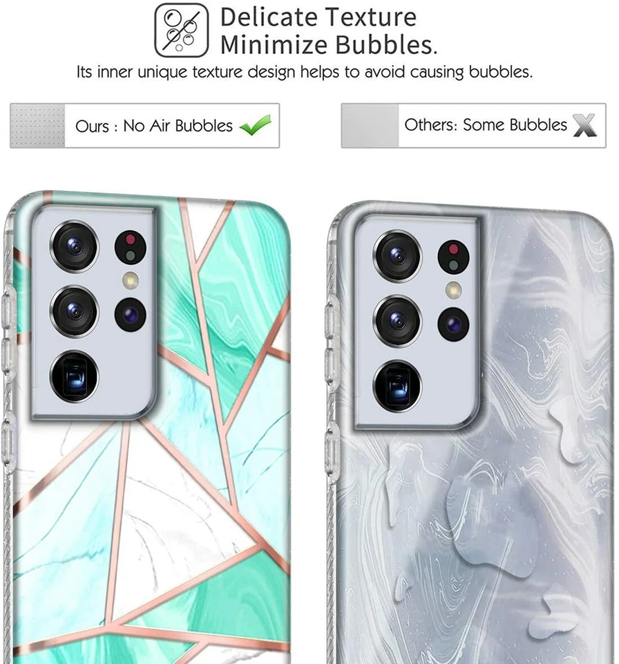 Compatible con Funda Galaxy S21 Ultra, Transparente TPU Parachoques Protector Silicona Foto 3 de 4