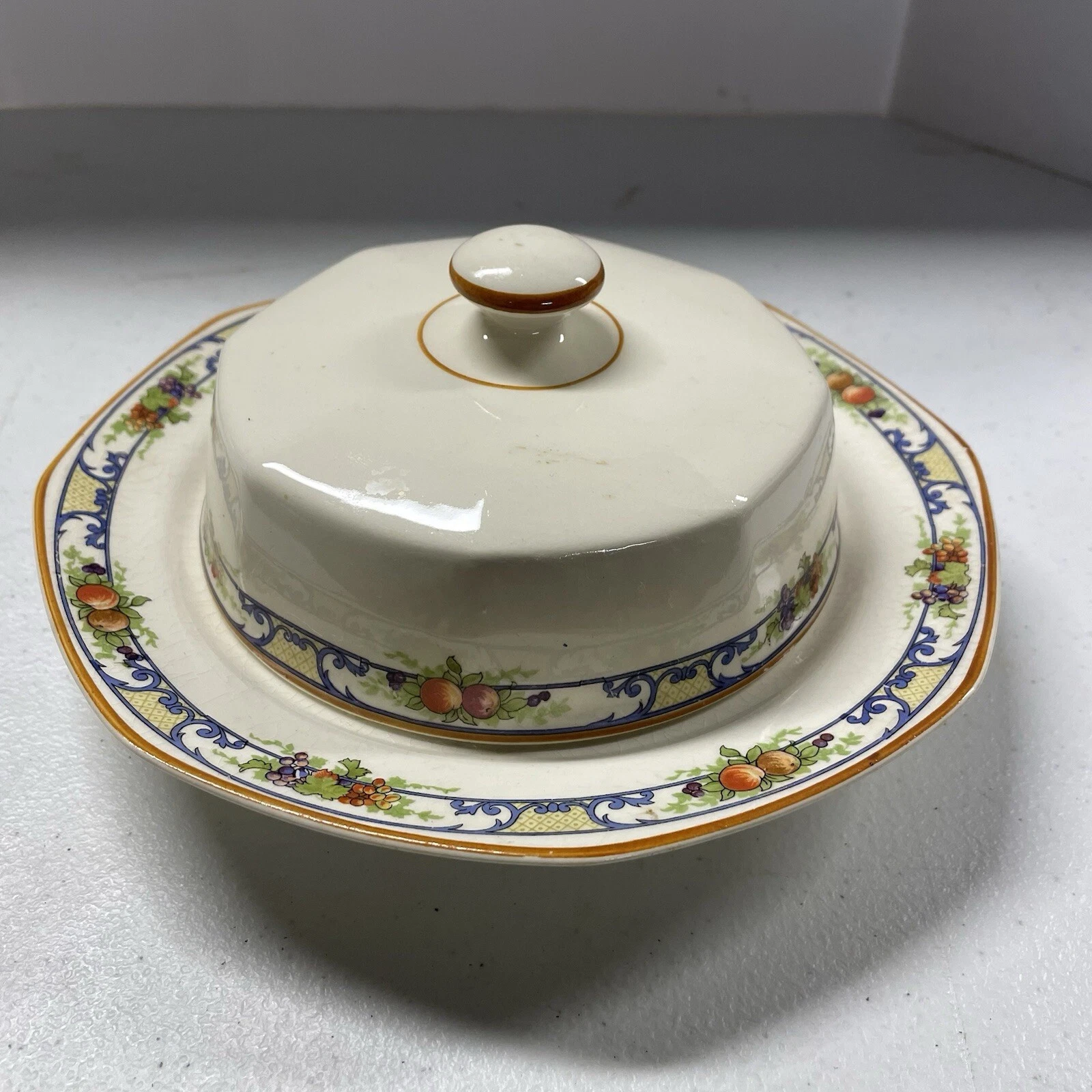Homer Laughlin China Round Covered Butter Dish With Lid