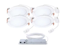 HALO HLB QuickLink 4Pk 6in LED White Ic Baffle Canless Recessed Light Kit