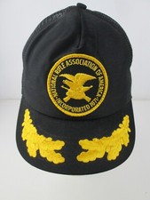 Vintage NRA Member Trucker Style Hat Cap Scramble Egg Black USA Made NEW NOS