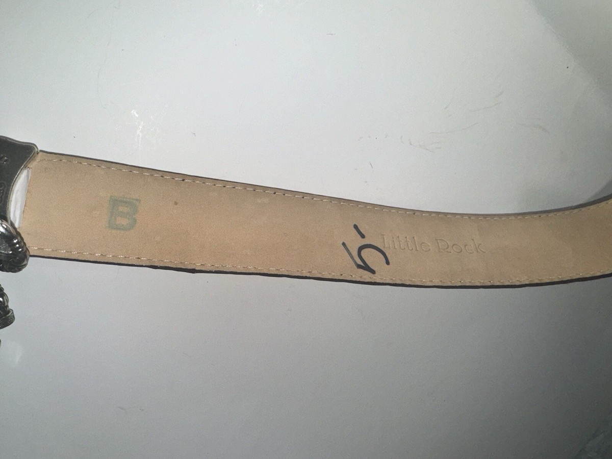 Vintage Barse Brown Leather Belt Croco Silver Vintage Chocolate Brown Croc Leather Belt With Silver Buckle  main image 2