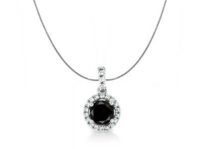 Muttertagsverkauf! Kühner 1 Karat Diamant Anhänger in 14K Weißgold
