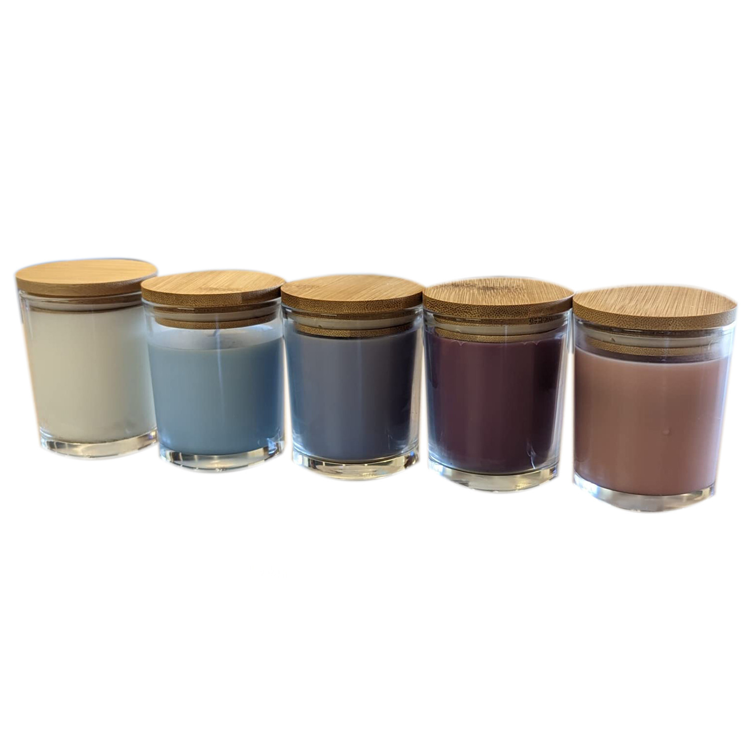 GOTIDEAL 12 Pack 6 OZ Frosted White Candle Jars with Bamboo Lids for Making Candles Supplies