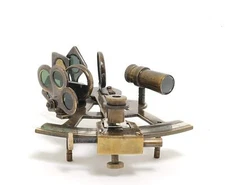 4 X 4.5 X 2.5 Nautical Sextant In Wood Box  Medium