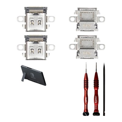 Genuine OEM Nintendo Switch Ladegerät USB-C Ladeanschluss Reparatur-Tool Silber