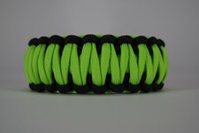 550 Paracord Survival Bracelet King Cobra Black/Lime "Made in the USA"