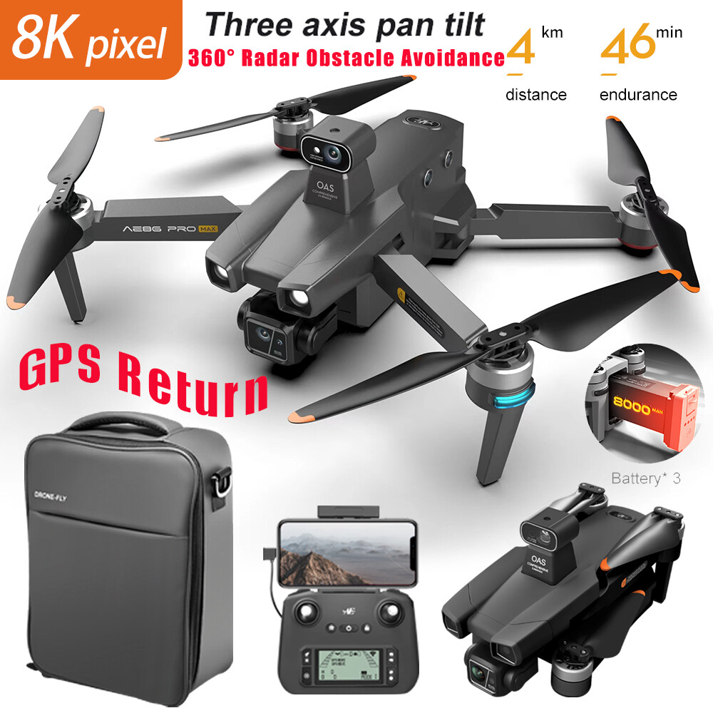 8K GPS 5G WiFi FPV Drone with Dual HD Camera RC Quadcopter