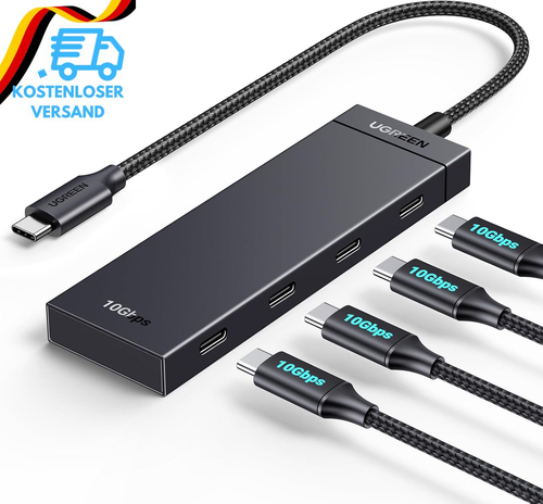 UGREEN USB C Hub 10 Gbps, Adapter Mit 4*USB C 3.2 Ports, Hochgeschwindigkeits US - Bild 12 von 12