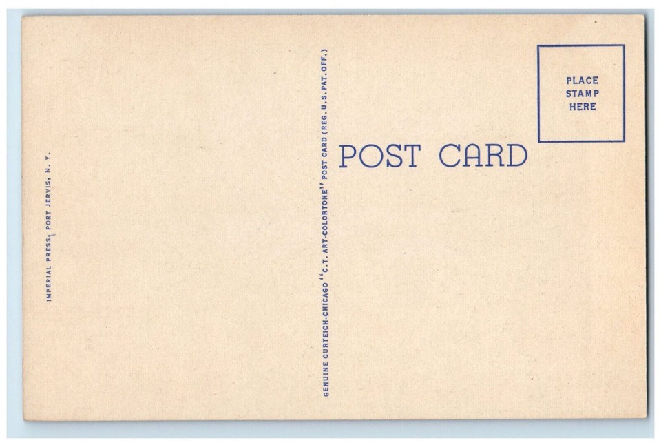 c1940's Bird'sEye View of Matamoras Pennsylvania PA & Port Jervis NY