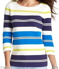 NWT Ann Taylor LOFT Striped Cotton Sweater Size XS