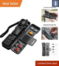 Travel Waterproof Case for DJI Osmo Pocket 3 with 5 Compartments Wrist Strap