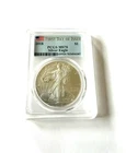 2018 $1 Silver Eagle - PCGS MS70 - First Day Of Issue - Flag Label