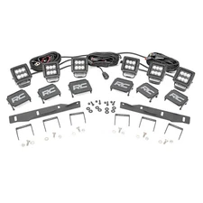 Rough Country Black Triple LED Fog Light Kit for 2017-2020 Ford F-150 Raptor