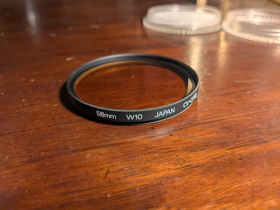 Vintage 58mm W10 Japan Cv-CF10 Screw On Camera Filter Lens Orange Accessory - Image 2 of 4