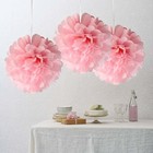 6 pcs 10" wide Pink PAPER POM POMS Party Wedding Reception Decorations SALE