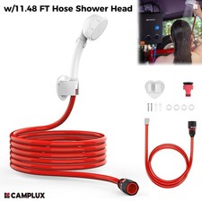 Camplux Hand Held Showerhead Spray High Pressure w/11.48FT Hose Quick Connecter